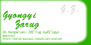 gyongyi zarug business card